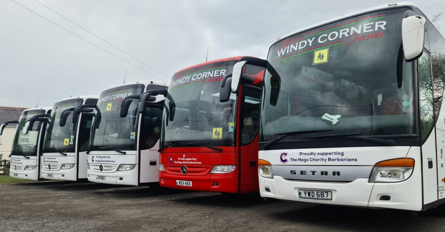 Windy Corner coach on a scenic route
